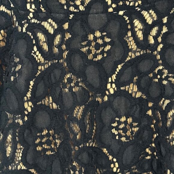 City Studio Nude Dress Black Lace Overlay Sleeveless Formal Dress Juniors Size 5 - Picture 3 of 11